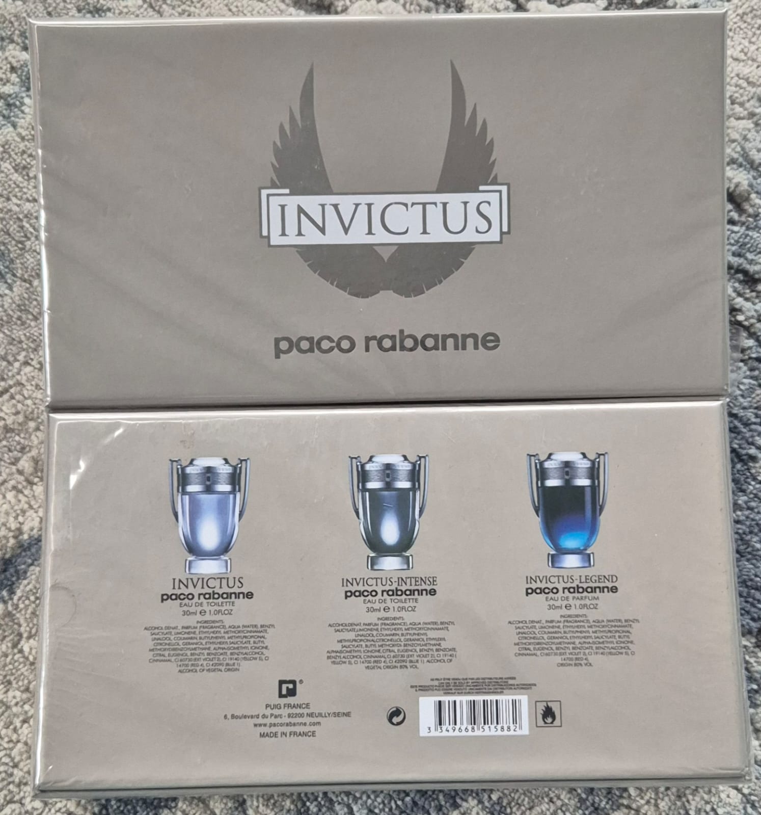 Paco Rabanne Invictus Set (3 x 30ml)