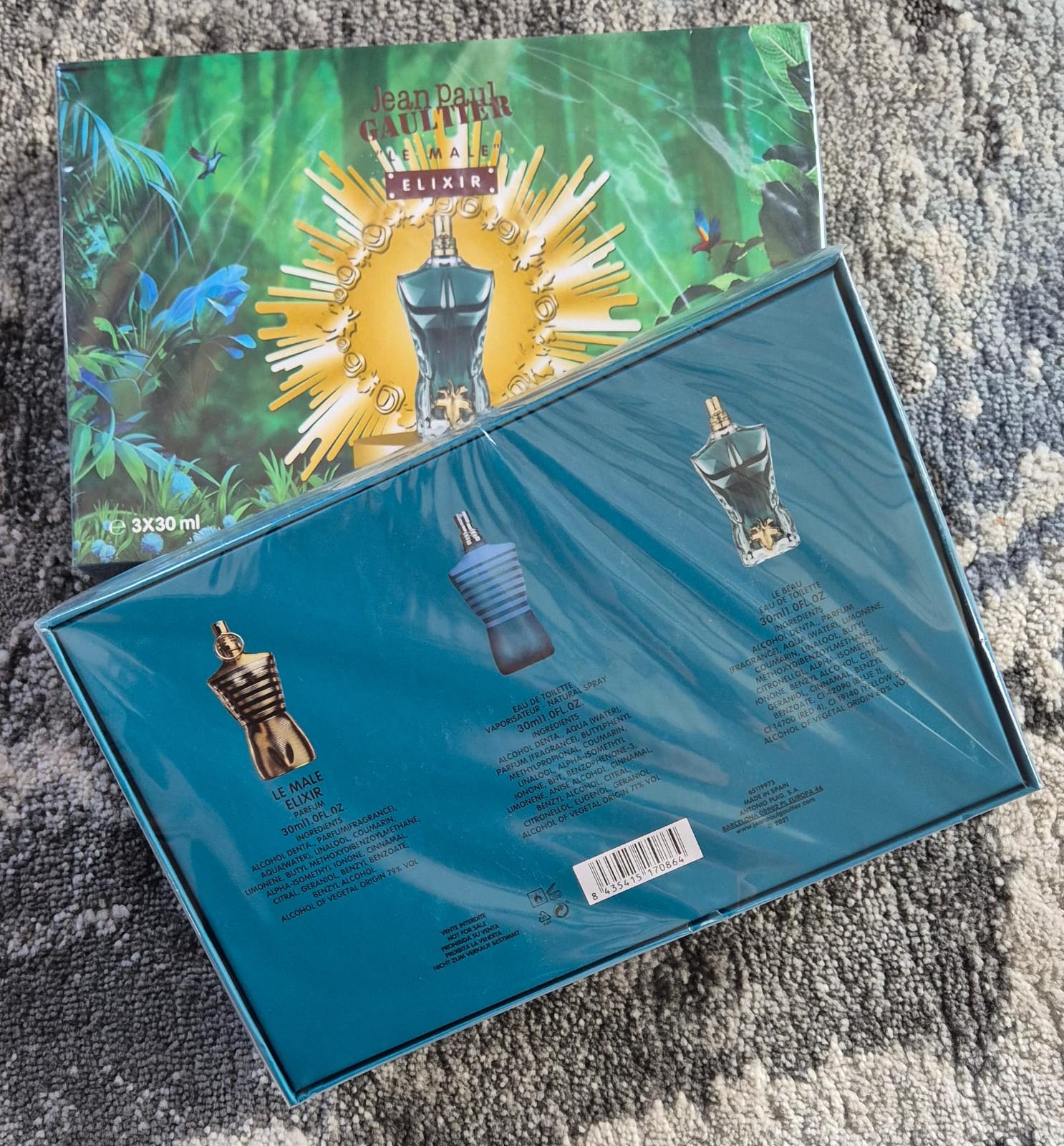Jean Paul Gaultier Le Male EDT/Elixir/Le Beau Set (3 x 30ml)